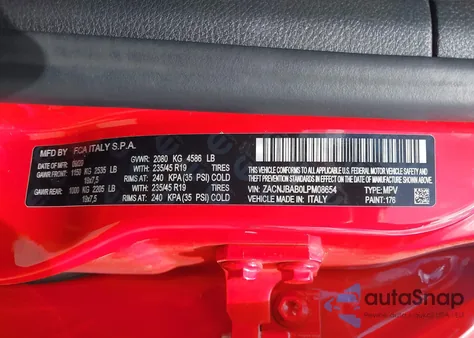 2020 Jeep Renegade Jeepster 4X4 z USA, uszkodzony, nr VIN ZACNJBAB0LPM08654